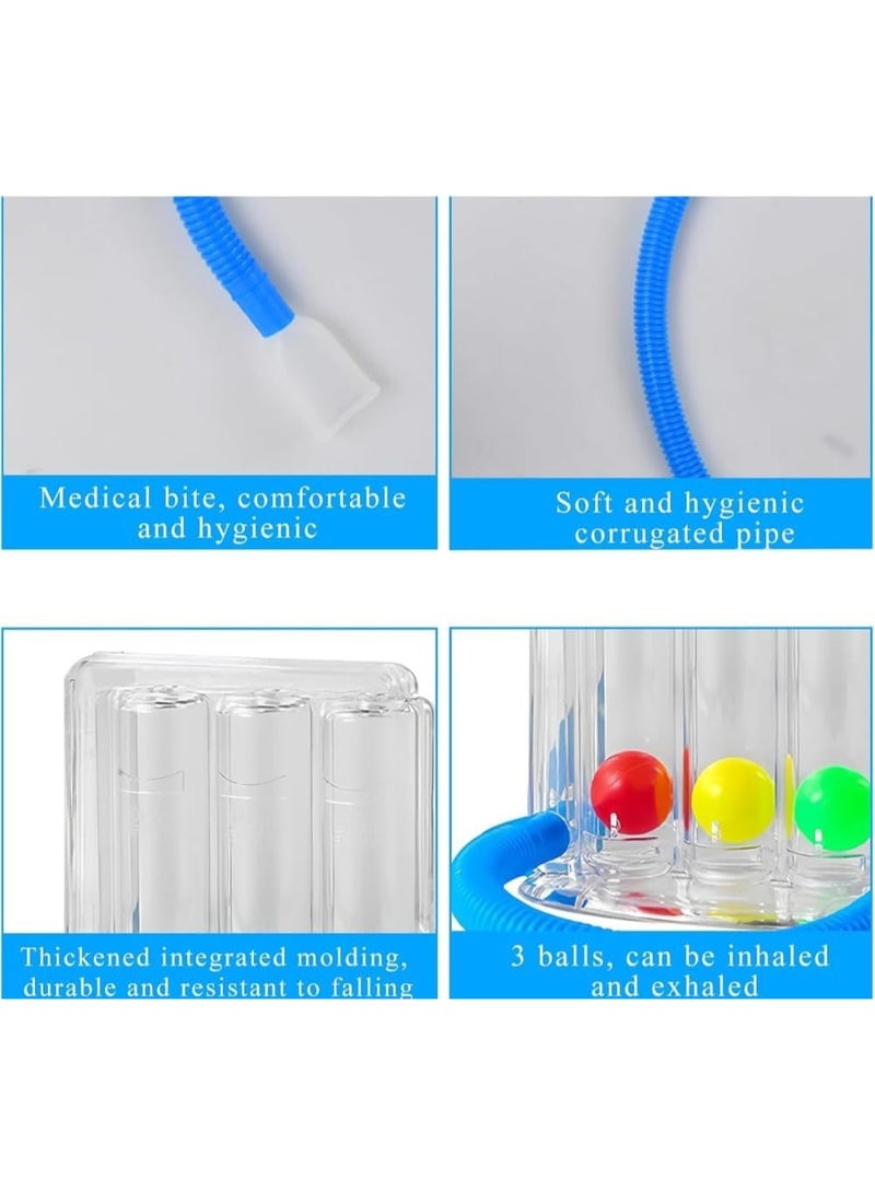 SnuzzleMart 3 Ball Breathing Exerciser Incentive Spirometer Lung Capacity Trainer for Adults & Kids - Image 3